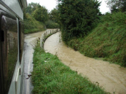 Looking back at Toot-Toot Bridge - Aug 2001