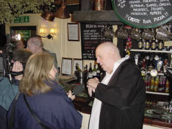 John being interviewed