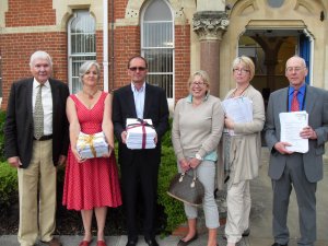 Nick Baker and represenatives from Henham, Elsenham, Widdington and Ugley
