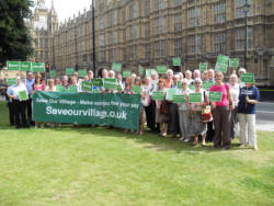 Outside Parliament